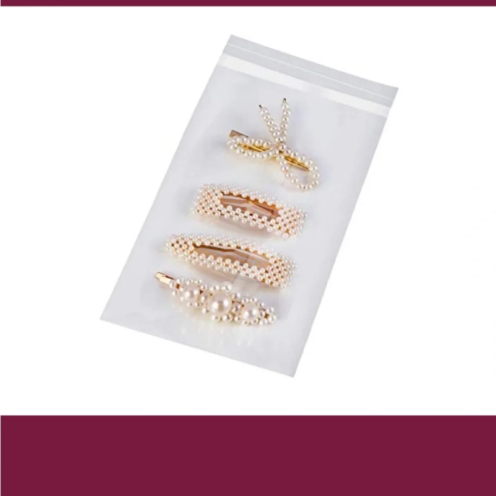 25ct 5x7” Clear Cello Bags ⭐️w/Free Stickers 🍃🆕🍃Crystal Clear ~ Resealable